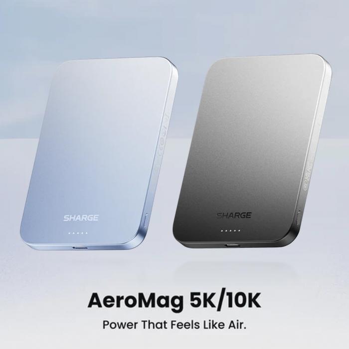 Sharge Powerbank Magsafe Aeromag 5000Mah 10000Mah Qi2 15W Pd 20W Fast Charging For Iphone Samsung By