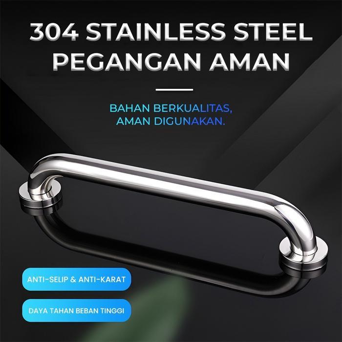 KR Pegangan Kamar Mandi Dinding Pipa ng Tangan Stainless *