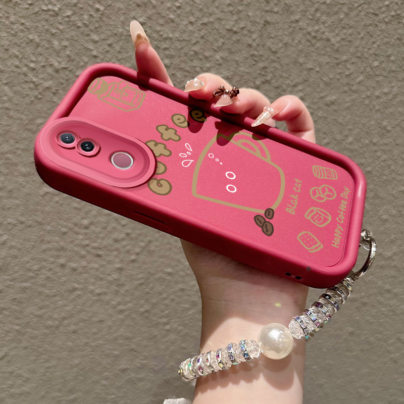 Casing Hp untuk VIVO V50 5G V50E 5G Case Casing HP Softcase ceruk Soft Shell dengan Tali Silikon Kas