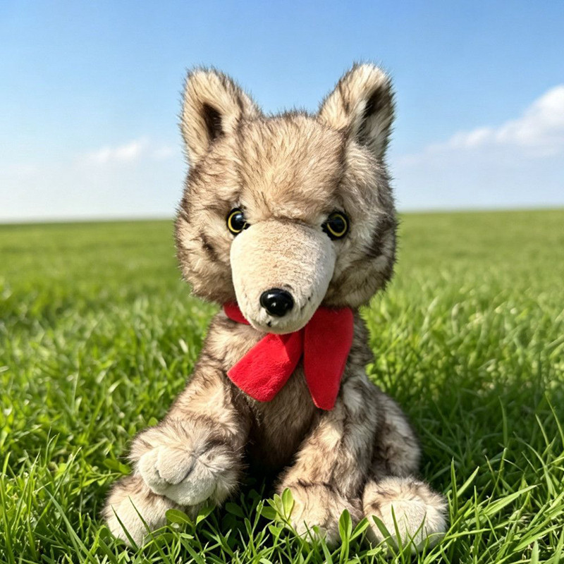 Realistic Grey Wolf Plush Toy, Simulated Animal Doll, Soft Pillow, Children'S And Adult Gifts, Home