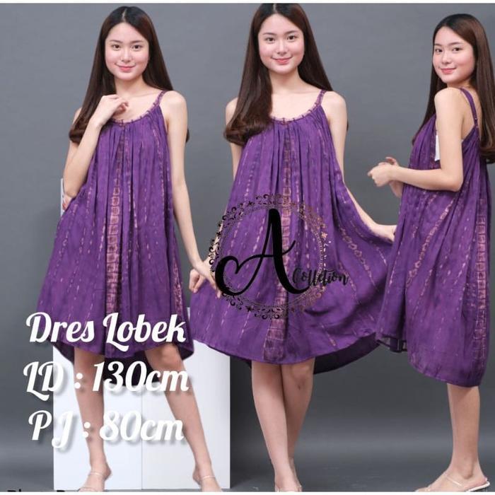 Premium Dress Lobek Bali Pendek Lilit Tye Die Fashion Wanita Daster Bali Original
