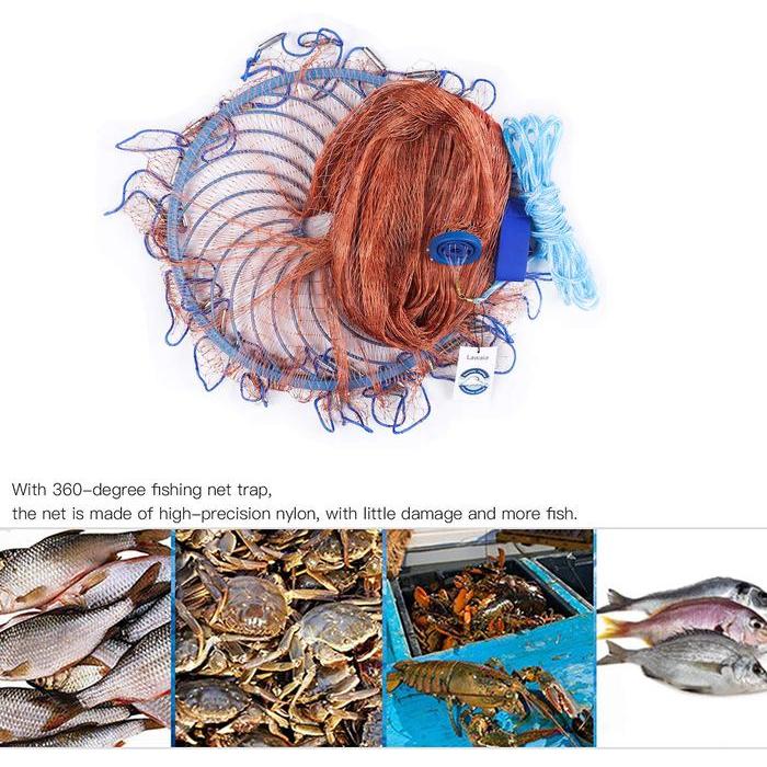 Jala Ikan Lempar Nilon Jala Ikan Dan Udang Siap Pakai Net Cage -Gratisongkir