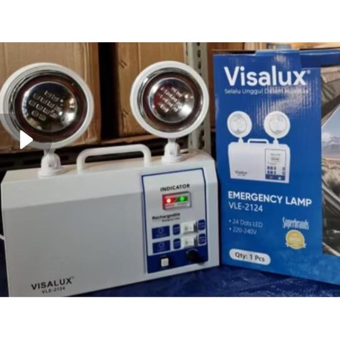 Visalux Led Emergency Lamp Vle-2124 / Lampu Emergency Mata Kucing / Lampu Darurat Lampu Listrik