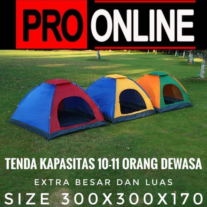 Tenda camping orang 10-11 dewasa - tenda kapasitas 8-9 untuk kemping