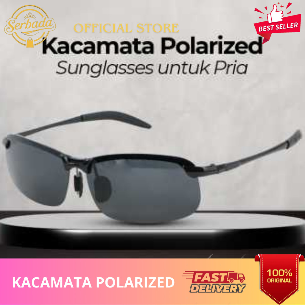 Sozo Kacamata Polarized Pria Premium Ori - Hitam