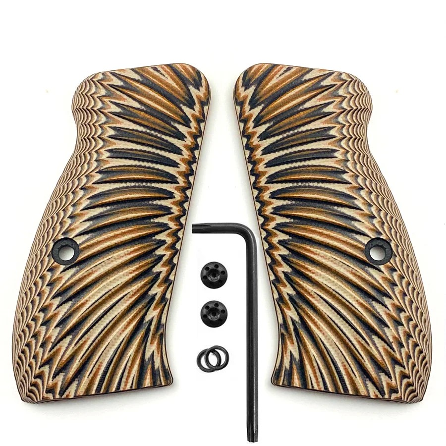 1pair G10 CZ75 Grips for CZ 75/85 Compact, CZ P-01, P100, C100, T100, PCR, CZ 75 D, Gun Grips Screws