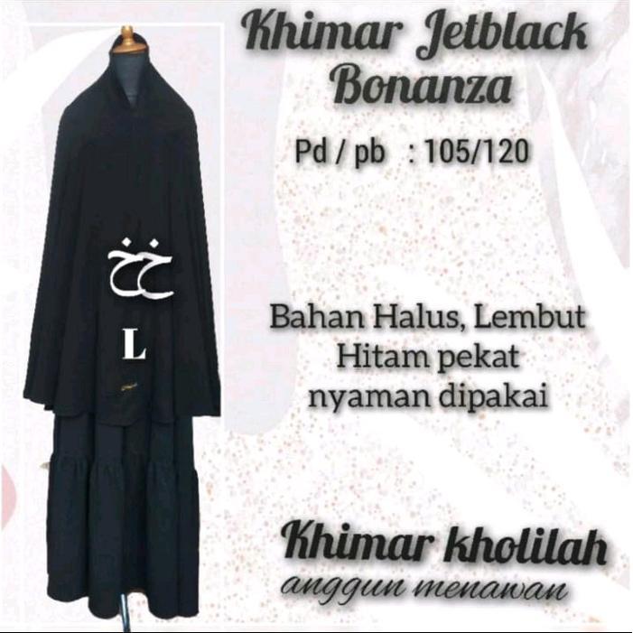 Khimar Syar'I Jetblack Bonanza By Khimar Kholilah