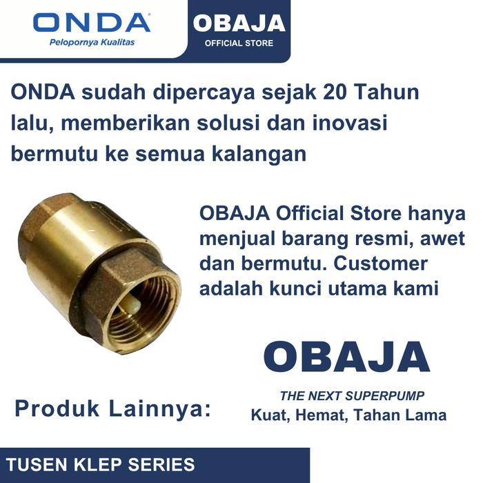 TUSEN KLEP 1/2" ONDA / TUSEN KLEP KUNINGAN ONDA / FOOT VALVE ONDA 1/2"