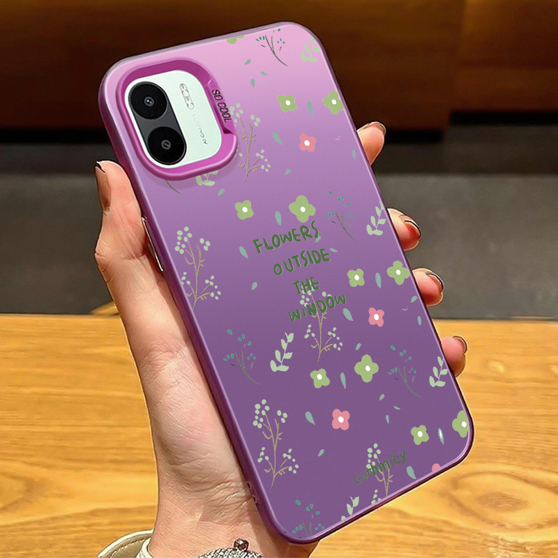 Casing Hp Untuk Xiaomi Redmi A1 A2 Case Casing HP Softcase ponsel silikon tahan jatuh berwarna perak