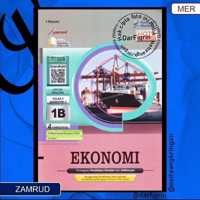 LKS Ekonomi Kelas 10 11 Semester 2 SMA/MA KURMER Kurikulum Merdeka-Zamrud-HOTS-Maryani (H008)