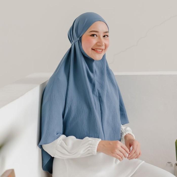 Jilbab Bergo Crinkle Airflow L/Hijab Instan Bergo Crinkle Premium *