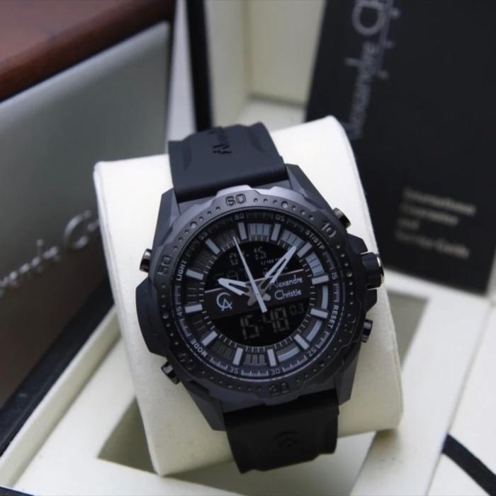 JAM TANGAN PRIA DIGITAL AC 9370 Quartz Stainless
