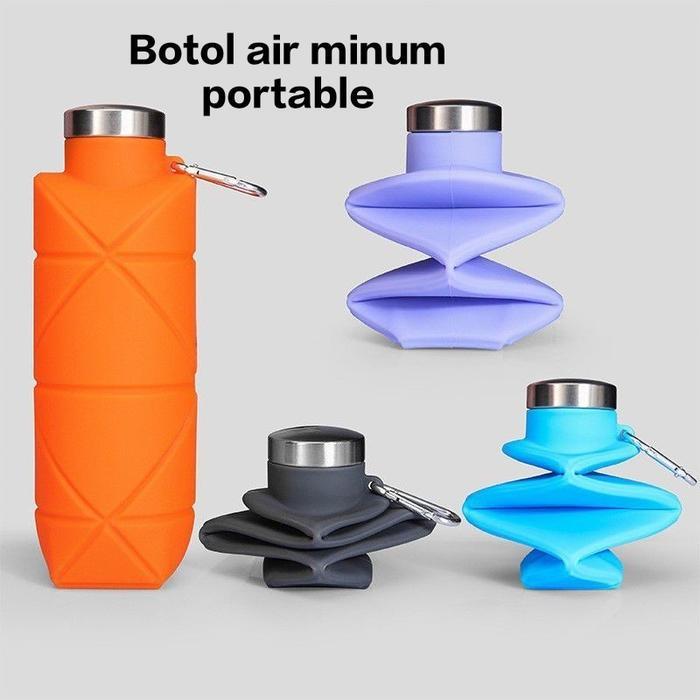 Botol Minum Lipat Botol Minum Lipat Silikon Tempat Minum Silikon Botol Minum Portable Foldable