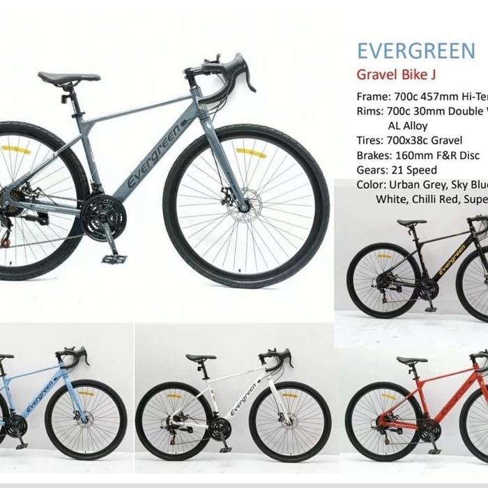 [Gojek/Grab] Sepeda Balap Evergreen Gravel 700c