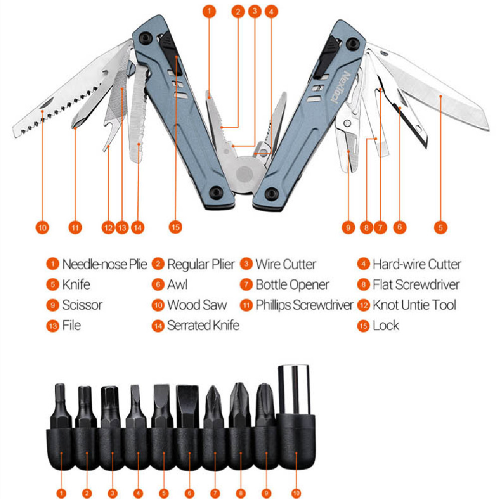 . Nextool Sailor Pro 14-In-1 Multi-Function Tools Folding Pliers -