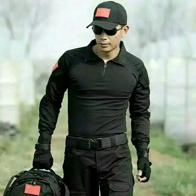KOAS Pria BDU TACTICAL LENGAN PANJANG BAJU PDL