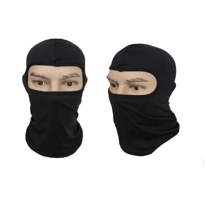 Balcava Face Mask Bahan Premium Buff Masker Ninja Helm Aksesoris Motor Hitam Polos Motif Tengkorak