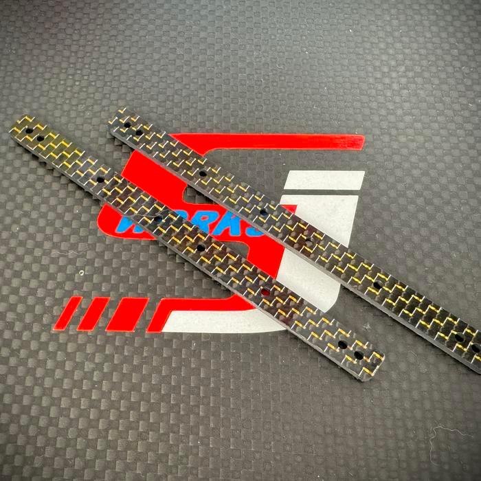 Rep Tamiya 95008, HG Carbon Reinforcing Plate 13/19 2mm red/gold/blue
