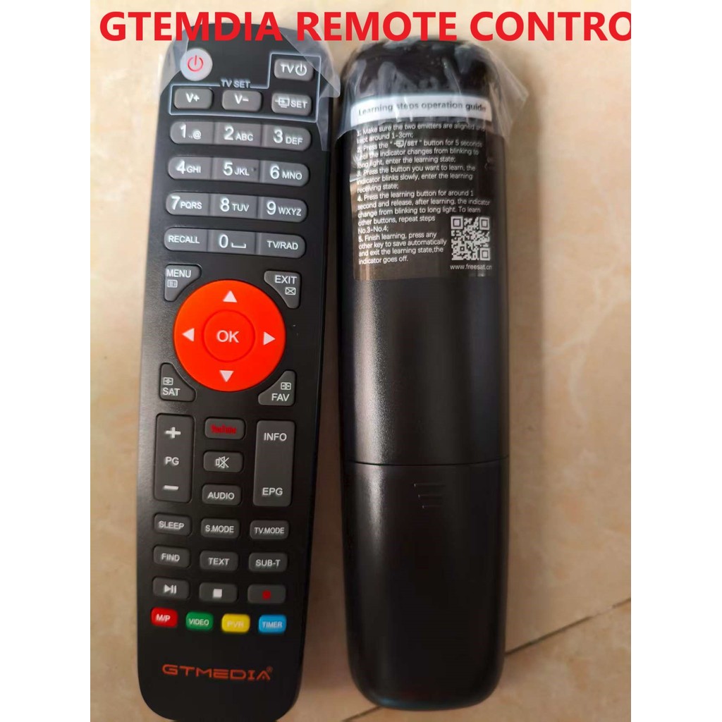 GTMedia Remote Control gt media model set top box freesat v8x ii FREESAT V8 ULTRA v8x ii remote rc
