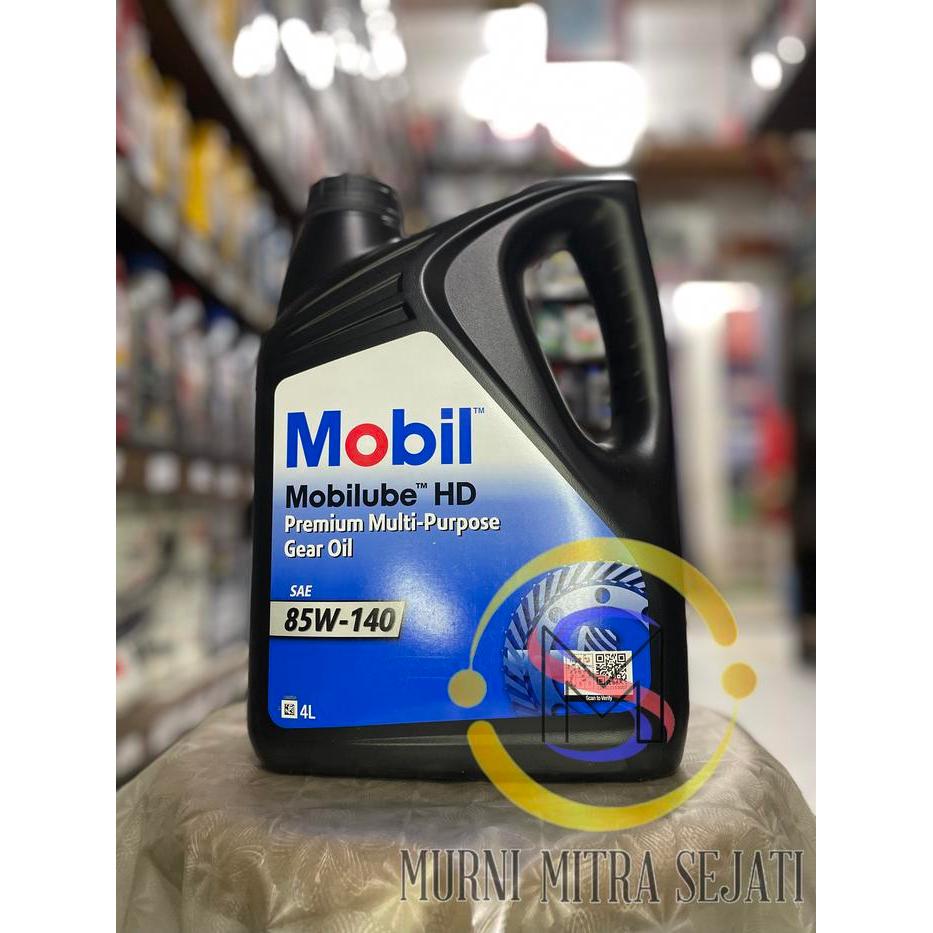 Mobil Mobilube HD GL-5 SAE 85W-140 Premium Multi-Purpose Gear Oil Oli Gardan / Transmisi Manual 4 L