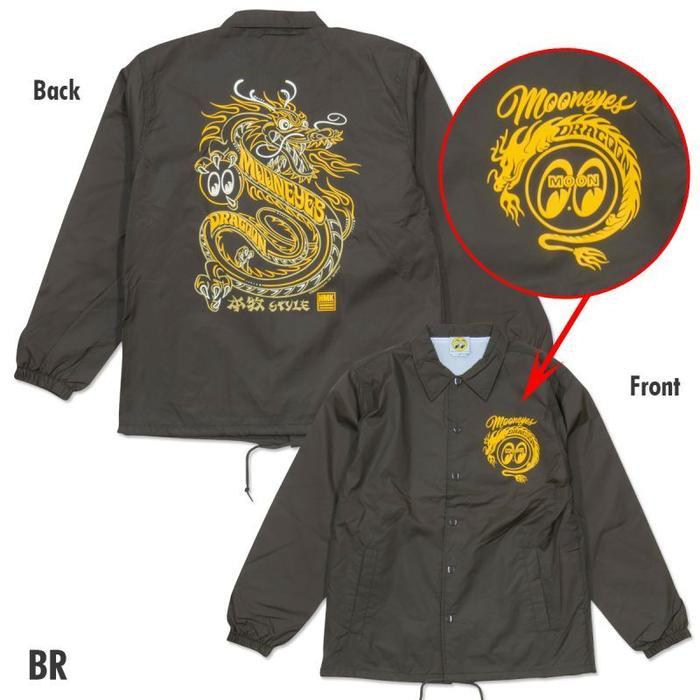 Mooneyes Pinstripe Dragon Coach Jacket