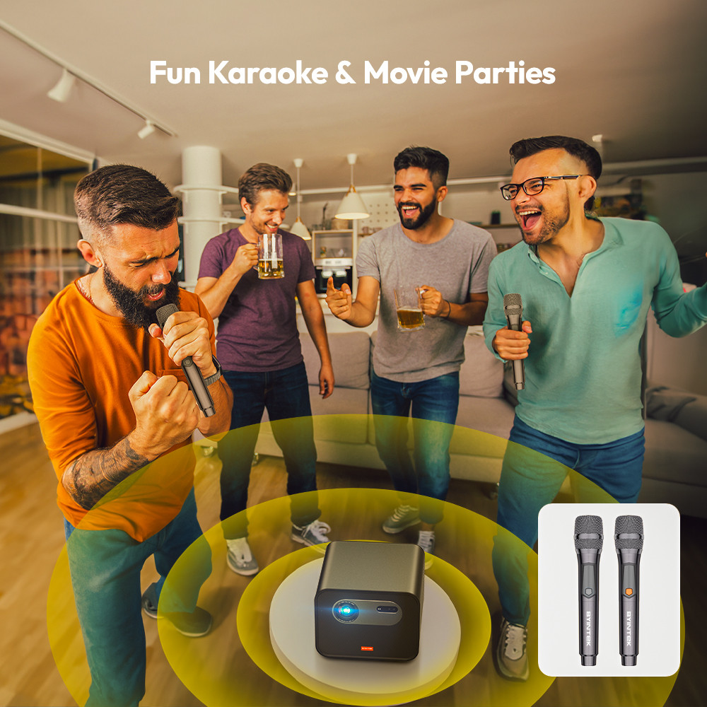 . Byintek R90 Rock Full Hd 1080P Dlp Projector 2200 Ansi Lumens Android -