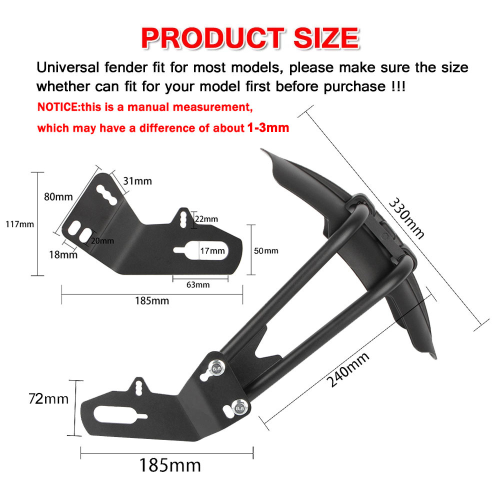REAR FENDER MUDGUARD FOR HONDA CB400X CB400F CB500X CB500F NC750X CTX700 2014 MOTORCYCLE MUD SPLASH