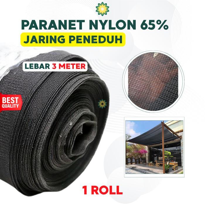 Jaring Peneduh Paranet Nylon 65% Lebar 3 Meter x Panjang 1 Roll 50 Meter