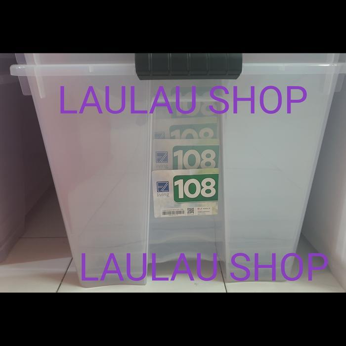 Storage Box Container CB 108 Liter EZY Bening Kontainer Sprinter Miniso kontainer Plastik Rak Susun