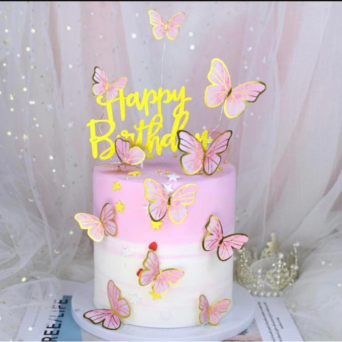 TOPPER KUE KUPU-KUPU TOPPER KUPU-KUPU KERTAS