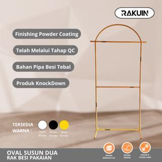 ID GAWANG OVAL SUSUN 2 - RAK BAJU BESI OVAL TINGKAT 2 MINIMALIS/GAWANG BAJU KNOCKDOWN/DISPLAY-