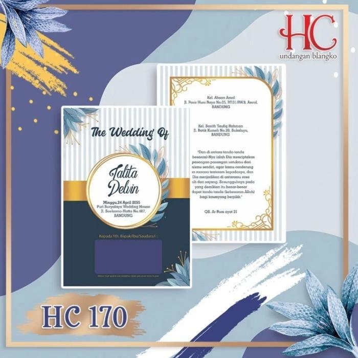 [100pc] HC 170 Blangko Undangan Pernikahan Undangan Nikah Kartu Undangan Nikah Khitanan Anak