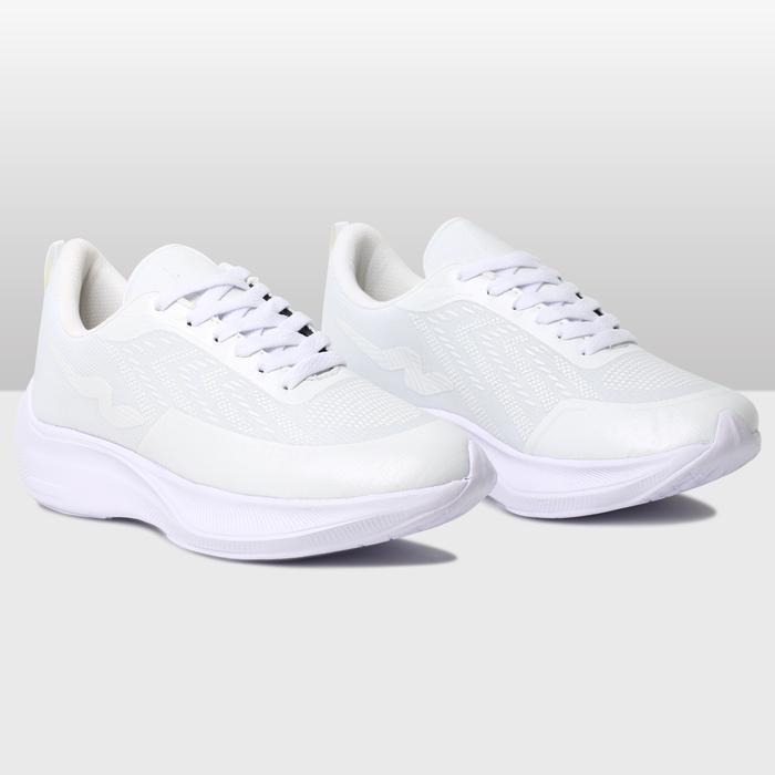 NUEVO Velocity White Silver Sepatu Sneakers Pria Running Outdoor