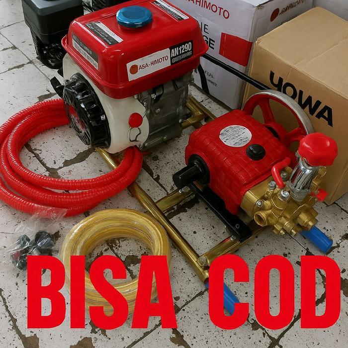 Mesin Cuci Motor Power Sprayer PS22 Noqiwa/sumura/mustang Engine GX200 Asahimoto Mesin Steamset Leng