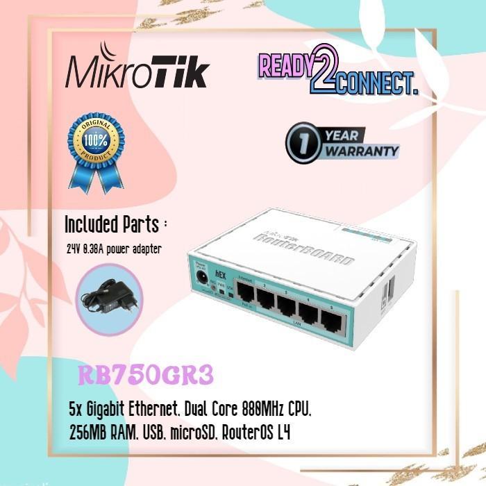 Mikrotik Rb750Gr3 Mikrotik Router Indoor Gigabit Rb750Gr3 (Hex)