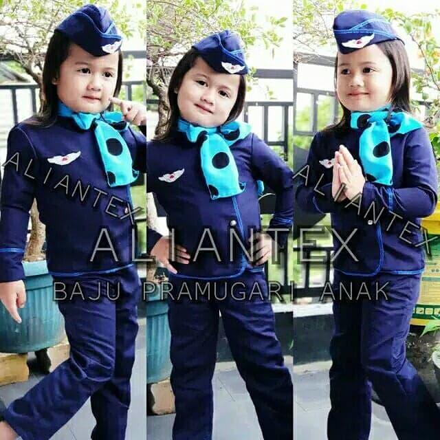 KOSTUM PRAMUGARI ANAK HIJAB / BAJU PRAMUGARI ANAK