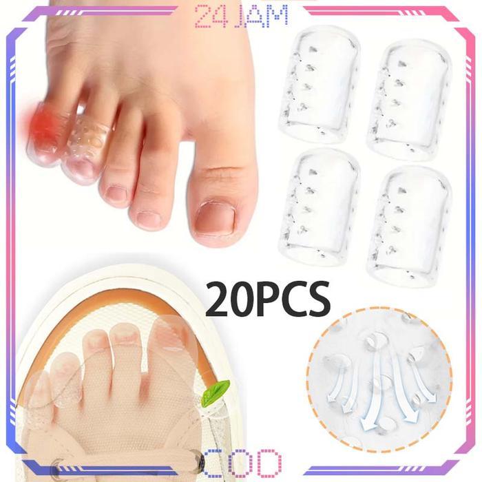 20PCS SILIKON PELINDUNG JARI KAKI PELINDUNG JEMPOL KAKI PENGAMAN JARI KAKI SILIKON JARI KAKI