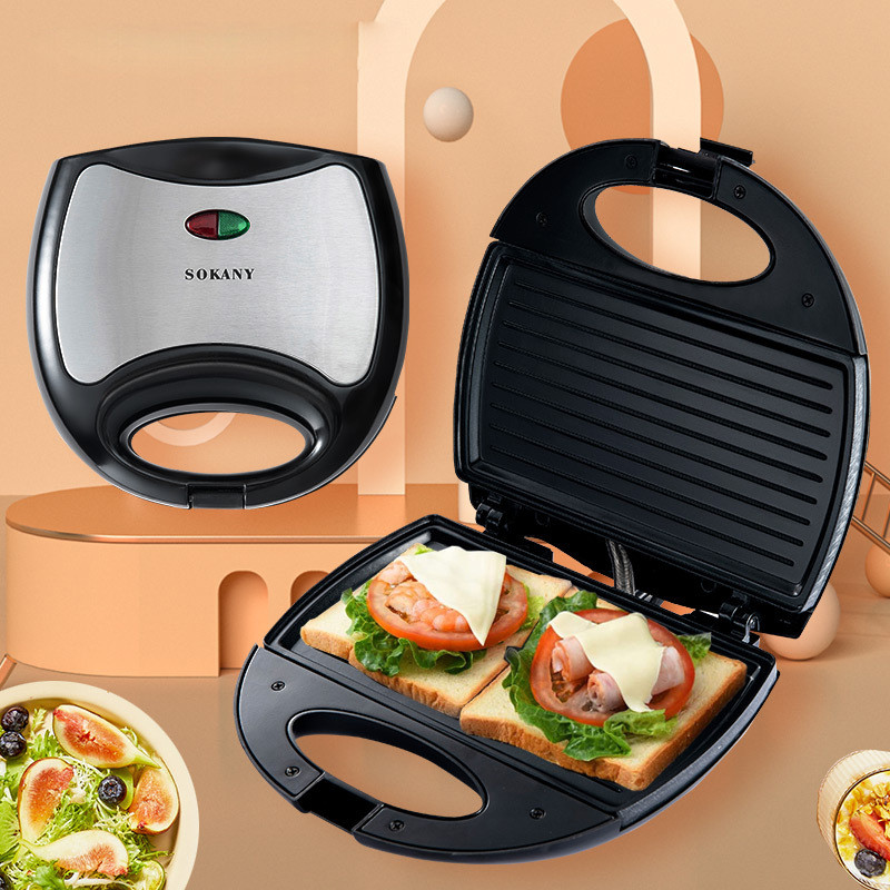 Breakfast Waffle Machine, Sandwich Maker - Electric Toaster & Waffle Maker for Breakfast,
