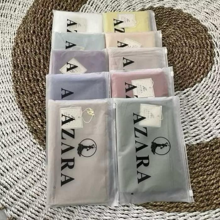 HIJAB SEGI EMPAT AZARA Hijab segi empat azara premium logo witch pouch *