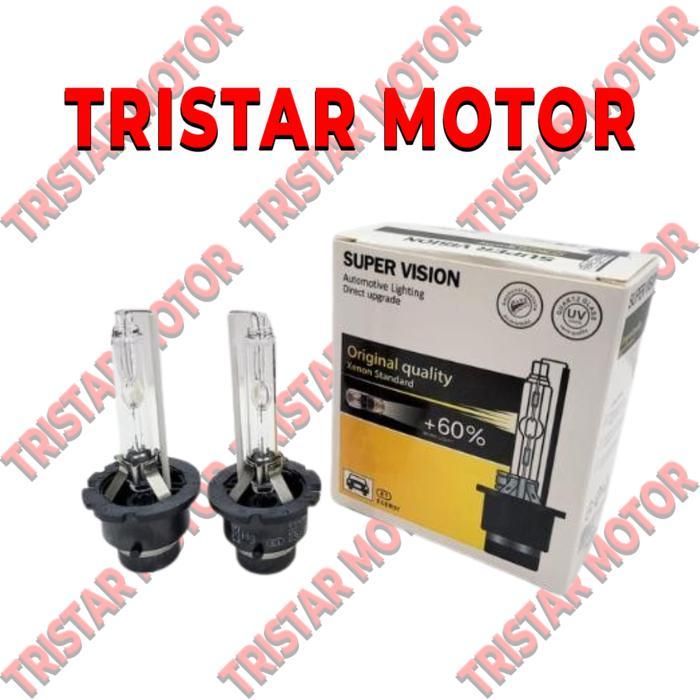 Ada Stok 2pcs Bohlamp Lampu HID Xenon D2 D2S D2R D2C 35W 6000K SUPER VISON
