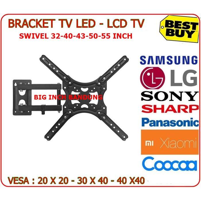 BRACKET TV SWIVEL 32-43-50-55 INCH - BRACKET TV LED 32-55 INCH SWIVEL