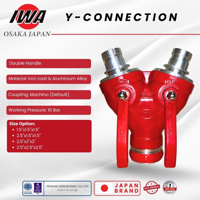 NEW PRODUK IWA - Y-CONNECTION / DOUBLE HANDLE FIRE HOSE DIVIDER PEMBAGI ALIRAN AIR PEMADAM KEBAKARAN