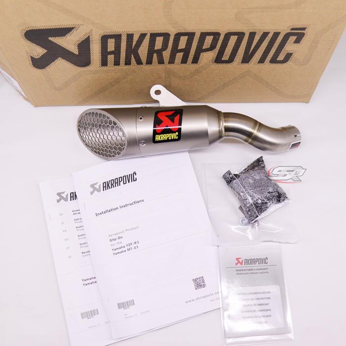 KNALPOT AKRAPOVIC YAMAHA R25 MT25 SLIP ON ORIGINAL