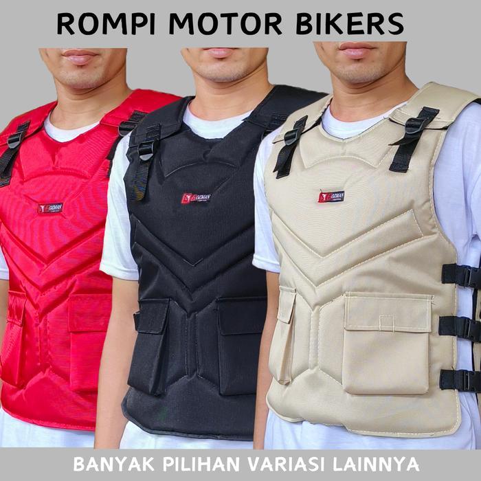 Rompi Motor Biker/Touring Anti Angin Pelindung Body Pasti Ori