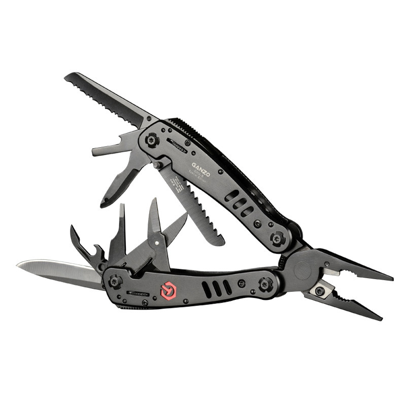 GANZO 302B 15 In 1 Multi Knife Folding Plier Tools Outdoor Camping Survival EDC Multitool