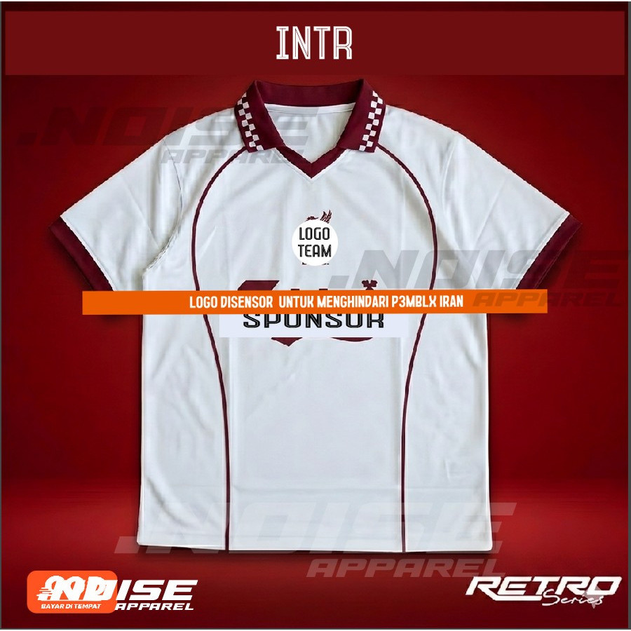 NOISE APPAREL  Jersey retro berkerah satuan full printing jersey classic  Custom baju olahraga mirip