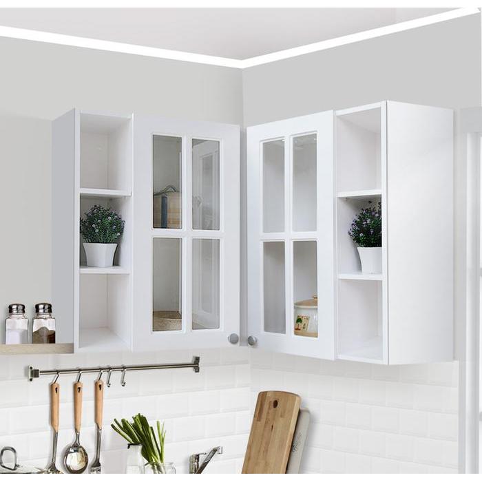` NEBRASKA KACA Kitchen Set Lemari Kabinet Dapur Kayu Modern Minimalis