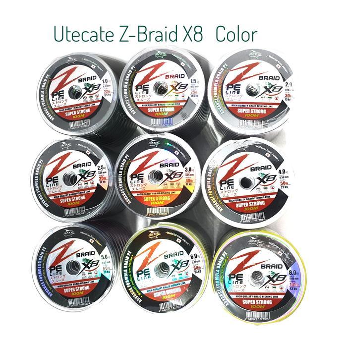 Utecate Z-Braid X8 100M Color -Gratisongkir