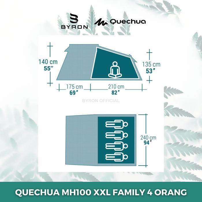 QUECHUA Arpenaz Family 4 Dome Tent Tenda Camping Keluarga Untuk 4 Oran