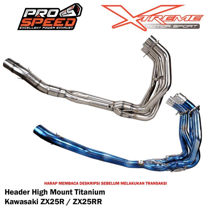 TERLARIS HEADER / PIPA KNALPOT PROSPEED TITANIUM ZX25R ZX25RR ZX 25R 25RR